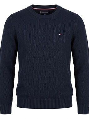 Tommy Hilfiger Dark Navy Crewneck Sweater 100% cotton